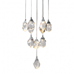 Подвесной светильник Delight Collection Crystal rock 11 chrome