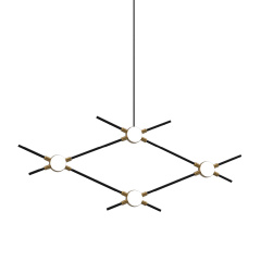 Люстра Delight Collection Molecular 4 black/gold