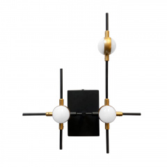 Настенный светильник Delight Collection Molecular 3 black/gold
