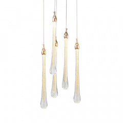 Подвесной светильник Delight Collection Teardrop 5 gold