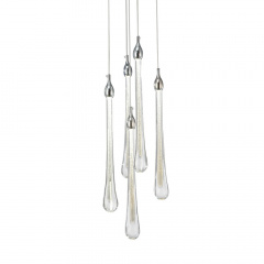 Подвесной светильник Delight Collection Teardrop 5 chrome