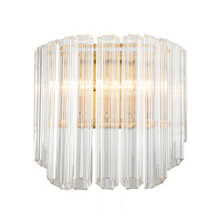 Настенный светильник Delight Collection Vittoria 2C brass/clear