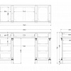 Картинка - Консоль с ящиками и зеркальной отделкой