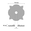 Картинка - Розетка потолочная DECOMASTER DR-16 (d нар. 720, d вн. 95, h=48мм)