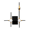 Картинка - Настенный светильник Delight Collection Molecular 3 black/gold