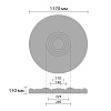 Картинка - Розетка потолочная DECOMASTER 80210 (d нар. 1170, d вн. 110, h=110мм)