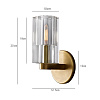 Картинка - Настенное бра Delight Collection Wall lamp 8816W gold/clear