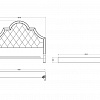 Картинка - Кровать двуспальная с зеркальными вставками