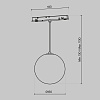 Картинка - Трековый подвесной светильник Luna TR039-4-5W3K-WW-DS