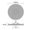 Картинка - Розетка потолочная DECOMASTER DM-0361 (d нар. 348, d вн.60, h=36мм)