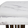 Картинка - Стол обеденный Pearl White белый искусственный мрамор/золото
