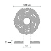 Картинка - Розетка потолочная DECOMASTER DR-10 (d нар. 520, d вн. 124, h=35мм)