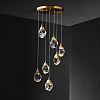 Картинка - Подвесной светильник Delight Collection Crystal rock 7 gold