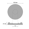 Картинка - Розетка потолочная DECOMASTER DR-304 (d нар. 320, d вн. 150, h=31мм)